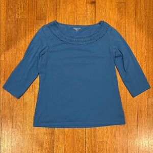 Coldwater Creek Women's Blue Long Sleeve Top Size Medium